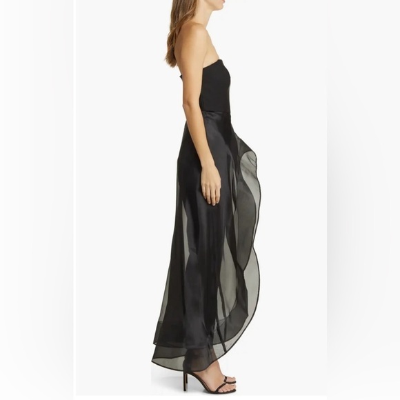 Hutch Ember Strapless Jumpsuit in Black Stretch Crepe/Organza size 6 Sold out - Picture 2 of 13